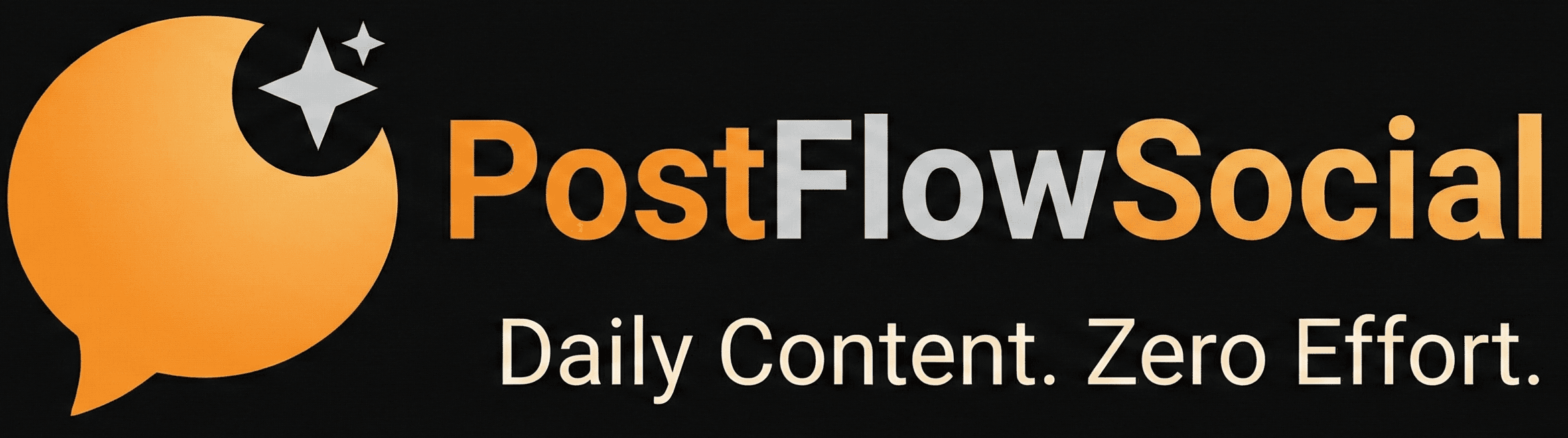 Post Flow Social Logo (Dark)